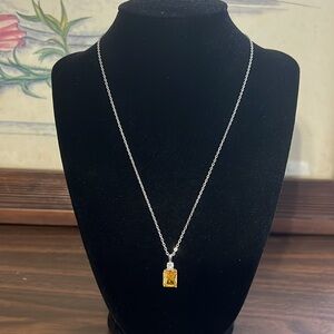 Yellow Pendant Necklace
